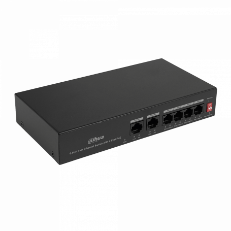 Industrial poe DAHUA PFS3006 PFS3006 DAHUA Switch 6-100(4-PoE+af/at) 36W-tot Industrial 100-240v