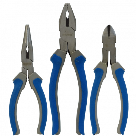 Herramientas OTRAS MARCAS KIT-ALICATES KIT-ALICATES FERRETOOLS 3 Alicates Universal Cortante Punta 8-Pulgadas F5209