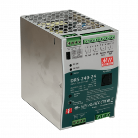 Fuente poder/Poe MEANWELL DRS-240-24 DRS-240-24 MEANWELL 24VDC 10A 240W 10-100AH RJ45 Anch-85mm req/100-277V Riel-DIN