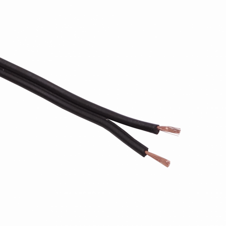 Conductor 0,1-0,9mm2 GENERICO 2X21N 2X21N 2x21AWG CCA 100mts Cable PVC Negro Paralelo Multifilar Aleacion