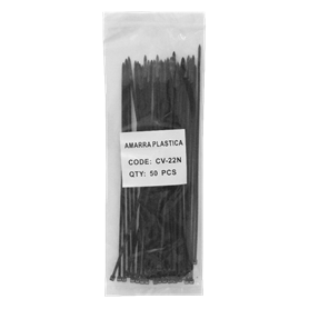 Amarra Plastica Otras Marcas CV-22N CV-22N 50-un 200x2,5mm Negra Amarra Plastica Nylon 2.5x200mm