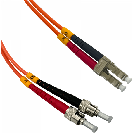 OM1 multimodo Fibra JFMLT5 JFMLT5 5mt LC-ST OM1 MultiModo MM Duplex Jumper Fibra 3.0mm 62.5/125um LSZH