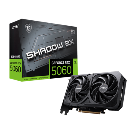 Tarjeta de Video MSI NVIDIA GeForce RTX 5060 SHADOW 2X OC, 8GB GDDR7, 128-bit, PCI-e 5.0