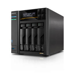 NAS ASUSTOR AS6804T Lockerstor 4 Gen3, AMD Ryzen Quad-Core, 16GB RAM DDR5 ECC, Dual 10GbE + Dual 5GbE