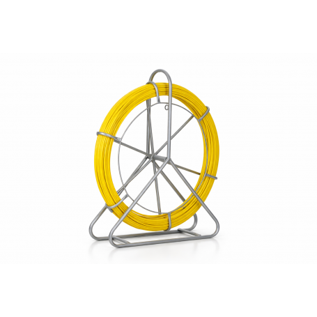 LAUCHA-100-GR 100mt 7mm c/Carrete s/Ruedas FibraVidrio/PE Pasacables Laucha