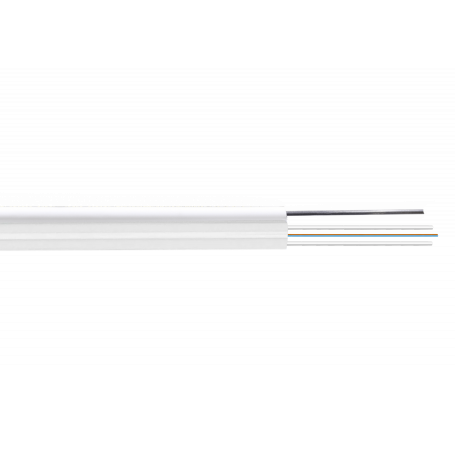 Monomodo Cable 1-10 Fibras Otras Marcas CFSO2W CFSO2W Blanca 1000mts 2-Fibra-SM-G652D DropFTTH Exterior-PVC 3-Portante 5x2mm