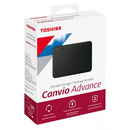 Discos duros Externos Toshiba HDTCA40XK3CA Disco Duro Externo Toshiba Canvio Advance 4TB 2.5" 5400rpm USB-A 3.0 Color Negro