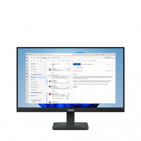 Monitores Lenovo 64B5KAR1CL Lenovo ThinkVision S24-4e - LCD monitor - 23.8" - 1920 x 1080 - IPS - HDMI / VGA - Black