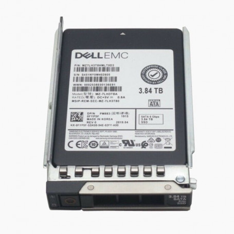 Discos Duros Dell 345-BDRO Dell - Hard drive - Internal hard drive - 3.84 TB - 2.5" - SATA