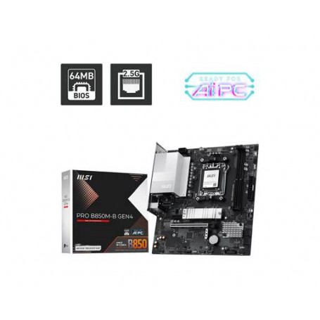 Placas Madre MSI 824142446348 MSI - Motherboard - PRO B850M-B GEN4 2 DIMM DDR5 A