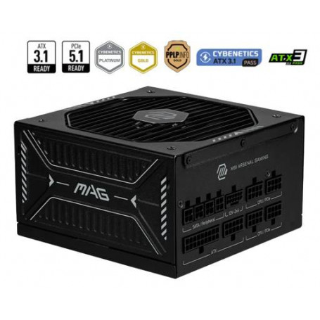 Fuentes de poder MSI 824142398074 MSI - Power supply - MAG A1000GLS PCIE5 Plus Gold