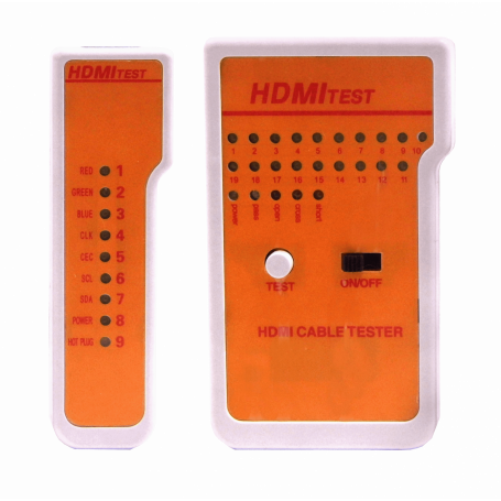 Tester Red Generico HDMI-TEST HDMI-TEST -HDMI Cable Tester 2-HDMI requiere-Bateria-9V 24-LED