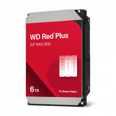 Discos Duros Western Digital WD60EFPX WD Red Plus WD60EFPX - Disco duro - 6 TB - interno - 3.5" - SATA 6Gb/s - 5400 rpm - búf...