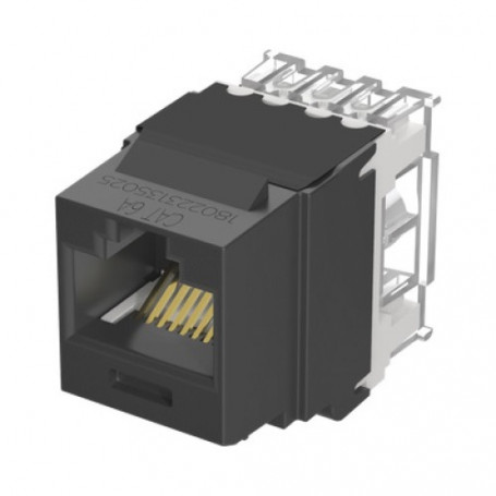 Cat3-rj11 Cat6a Cat7 Panduit NK6X88MBL Panduit NetKey Category 6A Punchdown Jack Module - Modular insert - RJ-45 - black