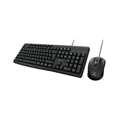 Teclado / Mouse Xtech XTK-302S Xtech - Keyboard and mouse set - Wired - Spanish - USB - Black - Multimedia XTK-302S