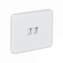Keystone y Accesorios UBIQUITI UFP2W UFP2W UI 1-unidad Blanco 2-Keystone Horizontal Faceplate Pintable 118x88mm