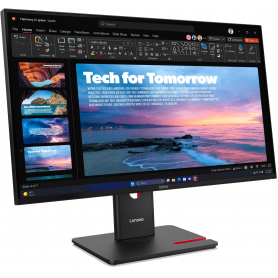Lenovo ThinkVision T27QD-40 - WLED - 27" - 2560 x 1440 - IPS - HDMI / DVI / USB-C / USB - Black