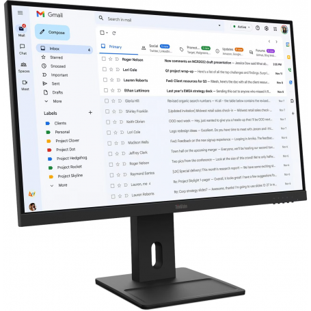 Lenovo ThinkVision - LCD monitor - 27" - 1920 x 1080 - IPS - HDMI / DisplayPort / VGA - Black