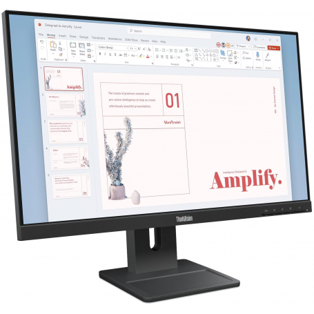 Lenovo ThinkVision E24-40 - LCD monitor - 23.8" - 1920 x 1080 - IPS - HDMI / DisplayPort / VGA - Black