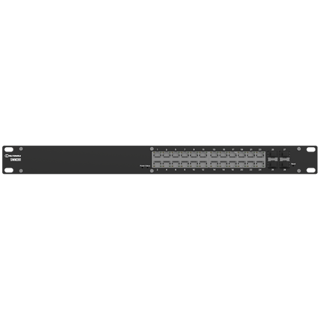 SWM281  Switch industrial administrable Teltonika Gigabit L2+ con 24 puertos y SFP