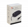 Mouse Type-C Cableado-135cm Negro Raton Clic-Silencioso