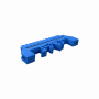 Regleta Azul 12-Conexiones 4mm Riel Din Distribucion Electrica
