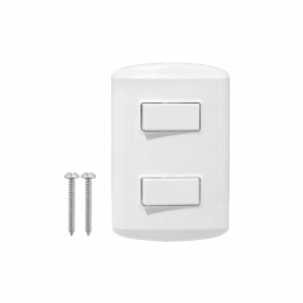 BTICINO Modus 2-interruptor-10A Unipolar-912 c/Base/Tapa Blanca Armado