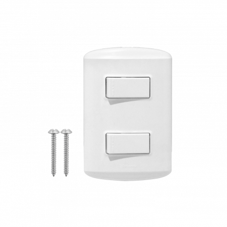 BTICINO Modus 2-interruptor-10A Unipolar-912 c/Base/Tapa Blanca Armado