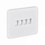 Patch Panel / Faceplate  UFP4W UFP4W UI 1-unidad Blanco 4-Keystone Horizontal Faceplate Pintable 118x88mm