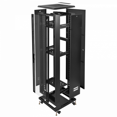 Rack Cerrado 18 a 45U  RK42-6LD RK42-6LD LINKMADE Desarmado 42U Vidrio 600mm 60cm-Fondo Rack Turbina Bandeja