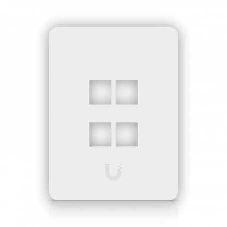 Patch Panel / Faceplate  UFP4H UFP4H UI 1-unidad Blanco 4-Keystone Vertical Faceplate Pintable 118x88mm