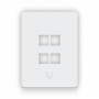 Patch Panel / Faceplate  UFP4H UFP4H UI 1-unidad Blanco 4-Keystone Vertical Faceplate Pintable 118x88mm