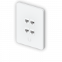 Patch Panel / Faceplate  UFP4H UFP4H UI 1-unidad Blanco 4-Keystone Vertical Faceplate Pintable 118x88mm