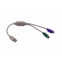 Cables para KVM Generico USBM-PS2H USBM-PS2H Adaptador USB-A-M a 2-PS2-H Teclado/Mouse USB-PS/2