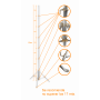 Mastil para antena Linkmade MASTD-18M MASTD-18M -LINKMADE 17MT MASTIL LIVIANO TELESCOPICO FIERRO GALVANIZADO S/PIOLAS